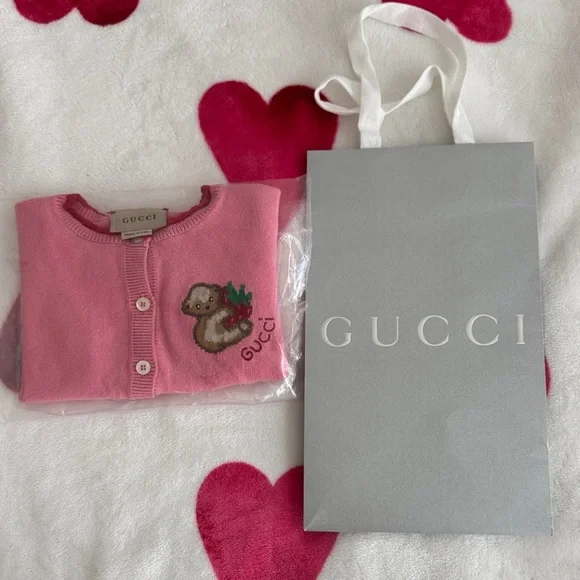 Gucci Kids Pink Sweater with Squirrel Embroidery - Picture 8 of 9